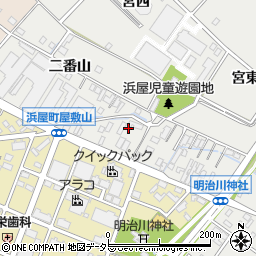 愛知県安城市浜屋町屋敷山8周辺の地図