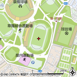 草薙総合運動場陸上競技場周辺の地図