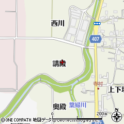 京都府亀岡市曽我部町寺講殿周辺の地図