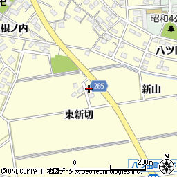 愛知県知立市八ツ田町東新切周辺の地図