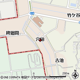 愛知県東海市養父町穴田周辺の地図