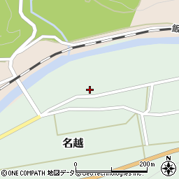 愛知県新城市名越西貝津周辺の地図