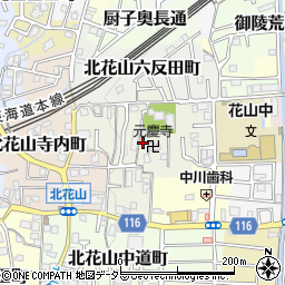 京都府京都市山科区北花山河原町15-3周辺の地図