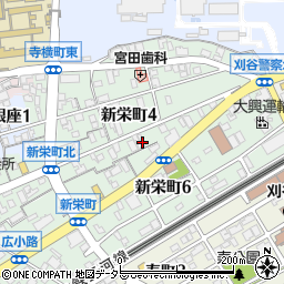 愛知県刈谷市新栄町周辺の地図