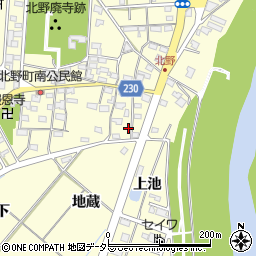 愛知県岡崎市北野町東山84周辺の地図