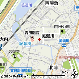 愛知県知多市新知（美濃川）周辺の地図