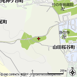 京都府京都市西京区山田桜谷町周辺の地図
