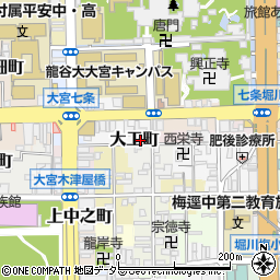 京都府京都市下京区大工町130周辺の地図