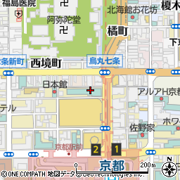 ダイワロイネットホテル京都駅前周辺の地図