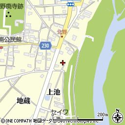 愛知県岡崎市北野町東山26周辺の地図