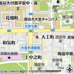 京都府京都市下京区大工町101周辺の地図