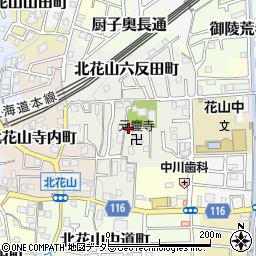 京都府京都市山科区北花山河原町15周辺の地図