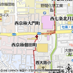 京都府京都市右京区西京極佃田町17周辺の地図