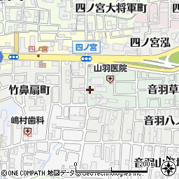 京都府京都市山科区音羽草田町2周辺の地図