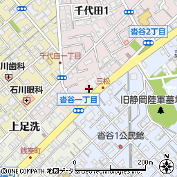 むさしの森珈琲　静岡千代田店周辺の地図