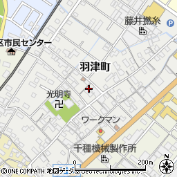 三重県四日市市羽津町周辺の地図