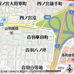 京都府京都市山科区音羽草田町37周辺の地図