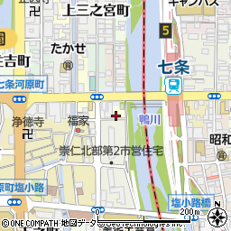 京都府京都市下京区若宮町周辺の地図