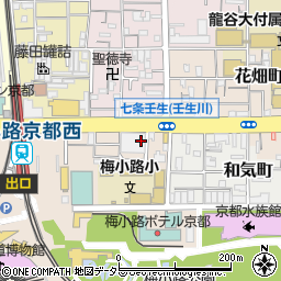 梅津東山七条線周辺の地図