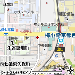 京都府京都市下京区朱雀内畑町3周辺の地図