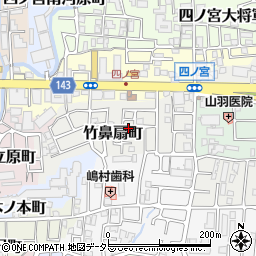 京都府京都市山科区竹鼻扇町周辺の地図