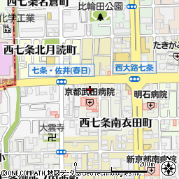 七条武田クリニック周辺の地図
