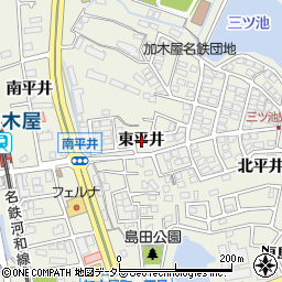 愛知県東海市加木屋町東平井周辺の地図