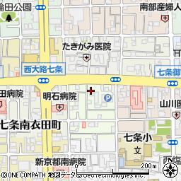 京都府京都市下京区西七条南西野町周辺の地図
