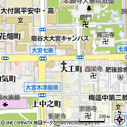 京都府京都市下京区大工町115周辺の地図