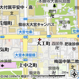 京都府京都市下京区大工町117周辺の地図