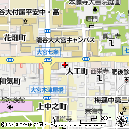 京都府京都市下京区大工町108周辺の地図