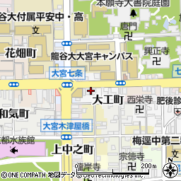 京都府京都市下京区大工町108周辺の地図