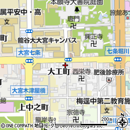 京都府京都市下京区大工町124-6周辺の地図