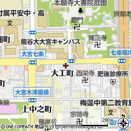 京都府京都市下京区大工町124周辺の地図