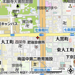 ファミリーマート七条堀川店周辺の地図