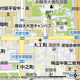 京都府京都市下京区大工町120周辺の地図