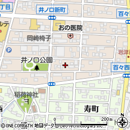 愛知県岡崎市百々西町2周辺の地図