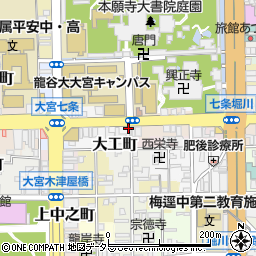 京都府京都市下京区大工町124-1周辺の地図