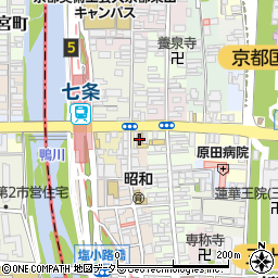 ファミリーマート京阪七条店周辺の地図