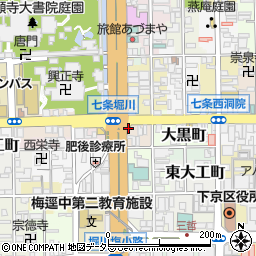 京都府京都市下京区土橋町周辺の地図