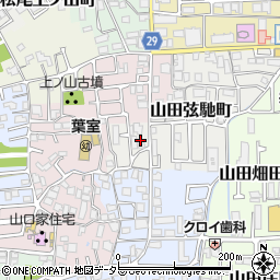 京都府京都市西京区山田弦馳町周辺の地図