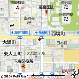 なか卯七条新町店周辺の地図