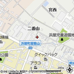 愛知県安城市浜屋町屋敷山周辺の地図