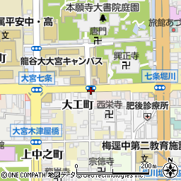 京都府京都市下京区西八百屋町周辺の地図