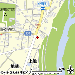 愛知県岡崎市北野町東山35周辺の地図