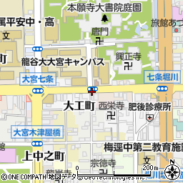 京都府京都市下京区西八百屋町周辺の地図
