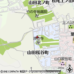 京都府京都市西京区山田開キ町周辺の地図