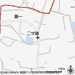 愛知県知多郡東浦町森岡二ツ池周辺の地図