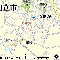 愛知県知立市八ツ田町曲り周辺の地図