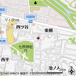 愛知県岡崎市百々町東側3周辺の地図